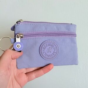 Seeingly Lilac Purple Small Card Case Wallet with Keyring